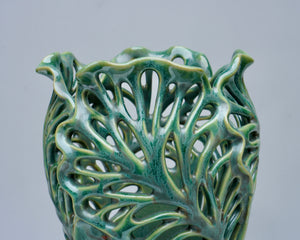 012 Green Coral Vase