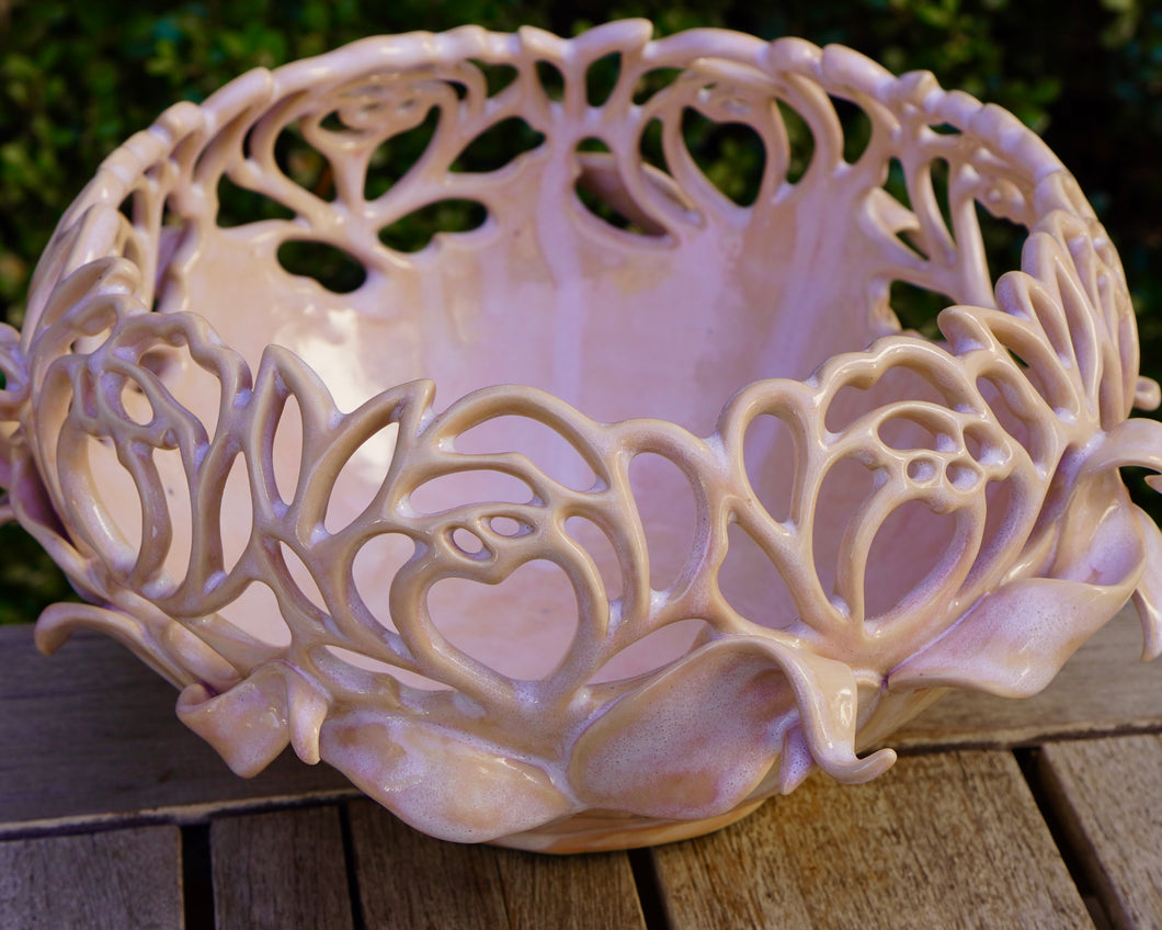 Peony Bowl with Leaves