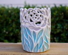 Load image into Gallery viewer, 001 Peony Vase with Blue Leaves