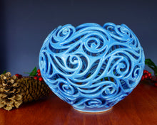 Load image into Gallery viewer, 004 Wave Luminary Centerpiece in Blue
