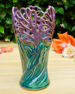 014 Blooming Purple Vase