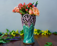 Load image into Gallery viewer, 014 Blooming Purple Vase